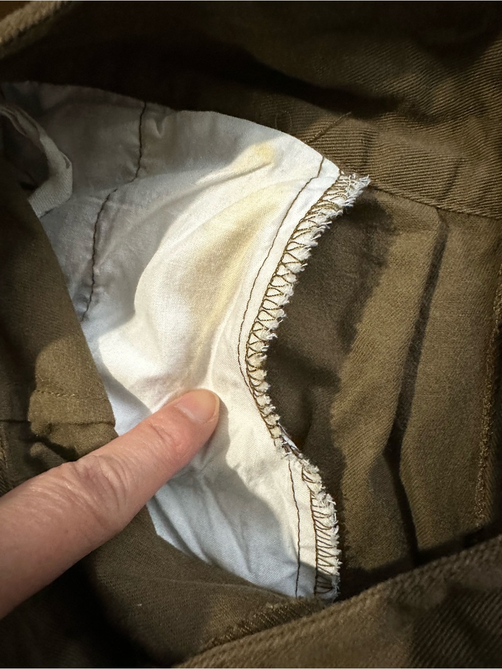 Army Green Pleated High Waisted Wide Leg Barrel Pants Minimalist Goblin Earthy - Picture 12 of 12